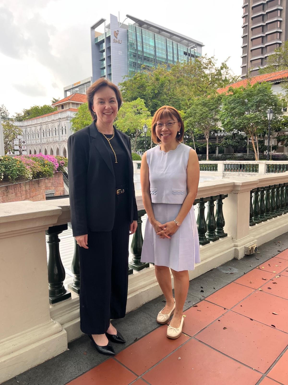 Head of Bristol Law School is accompanied by the Dean for Yong Pung How School of Law, Singapore Management University